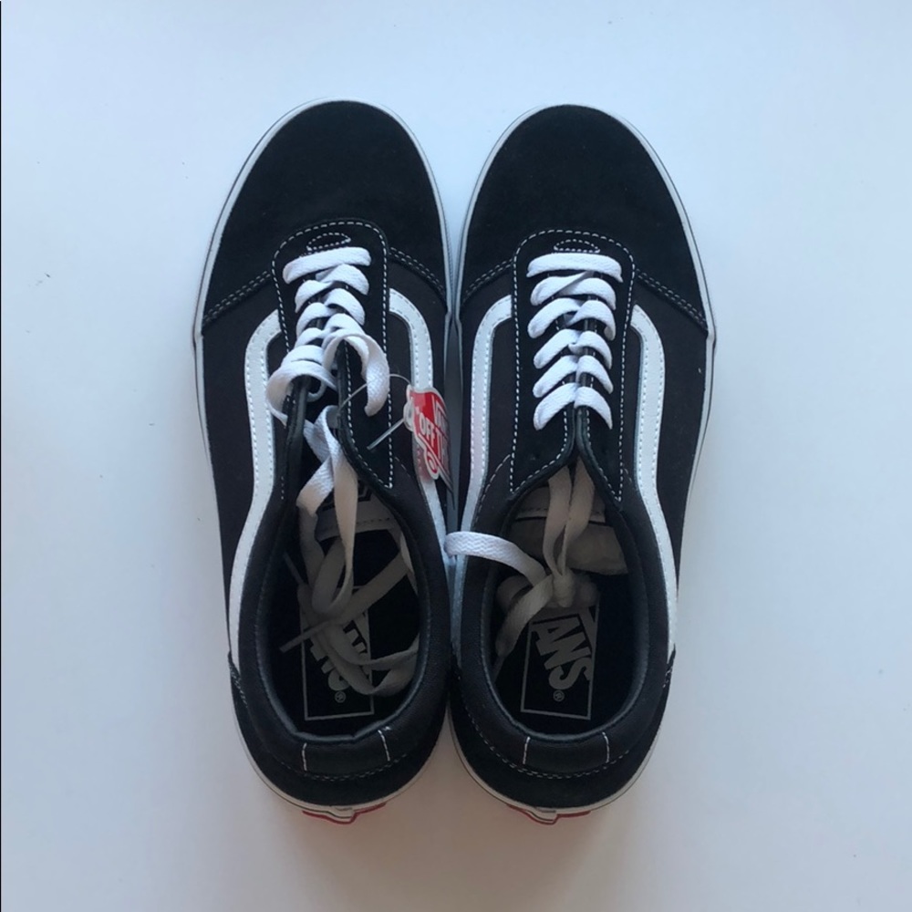 Black and white vans